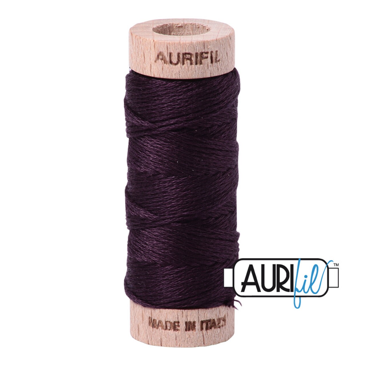 Aubergine (2570) | Aurifloss Small Spool (18M / 18Y) | Aurifil Thread